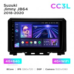 Штатная магнитола Teyes CC3L 4+64 Gb Suzuki Jimny JB64 2018-2020 9"