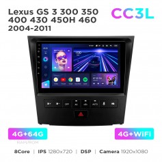 Штатная магнитола Teyes CC3L 4+64 Gb Lexus GS 3 300 350 400 430 450H 460 2004-2011 9"