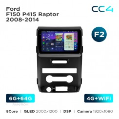Штатна магнітола Teyes CC4 2k 6+64 Gb Ford F150 P415 Raptor 2008-2014 (F2) 9"