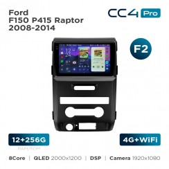 Штатная магнитола Teyes CC4 Pro 2k 12+256 Gb Ford F150 P415 Raptor 2008-2014 (F2) 9"
