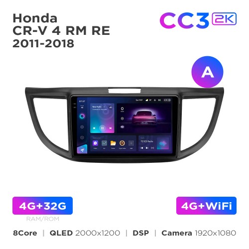 Штатна магнітола Teyes CC3 2k 4+32 Gb Honda CR-V 4 RM RE 2011-2018 (A) 9