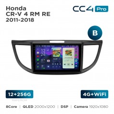 Штатна магнітола Teyes CC4 Pro 2k 12+256 Gb Honda CR-V 4 RM RE 2011-2018 (B) 9"