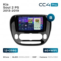 Штатная магнитола Teyes CC4 Pro 2k 12+256 Gb Kia Soul 2 PS 2013-2019 (B) 9"