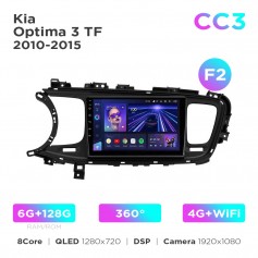 Штатна магнітола Teyes CC3 6+128 Gb 360° Kia Optima 3 K5 TF 2010-2015 (F2) 9