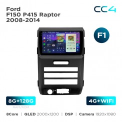 Штатна магнітола Teyes CC4 2k 8+128 Gb Ford F150 P415 Raptor 2008-2014 (F1) 9"