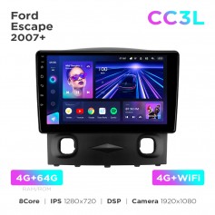 Штатная магнитола Teyes CC3L 4+64 Gb Ford Escape 1 2007-2012 9"