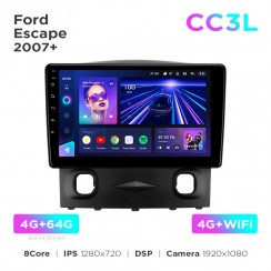 Штатная магнитола Teyes CC3L 4+64 Gb Ford Escape 1 2007-2012 9"