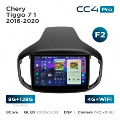 Штатна магнітола Teyes CC4 Pro 2k 8+128 Gb Chery Tiggo 7 1 2016-2020 (F2) 10"