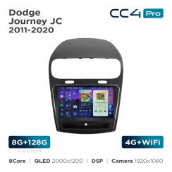 Штатная магнитола Teyes CC4 Pro 2k 8+128 Gb Dodge Journey JC 2011-2020 9"