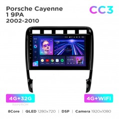 Штатна магнітола Teyes CC3 4+32 Gb Porsche Cayenne 1 9PA 2002-2010 9"