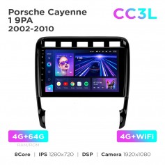 Штатная магнитола Teyes CC3L 4+64 Gb Porsche Cayenne 1 9PA 2002-2010 9"