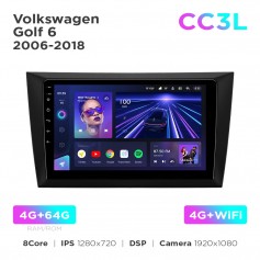 Штатна магнітола Teyes CC3L 4+64 Gb Volkswagen Golf 6 2008-2016 9"