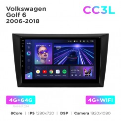 Штатная магнитола Teyes CC3L 4+64 Gb Volkswagen Golf 6 2008-2016 9"