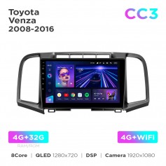 Штатна магнітола Teyes CC3 4+32 Gb Toyota Venza 2008-2016 9"