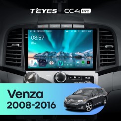Штатная магнитола Teyes CC4 Pro 2k 8+128 Gb Toyota Venza 2008-2016 9"