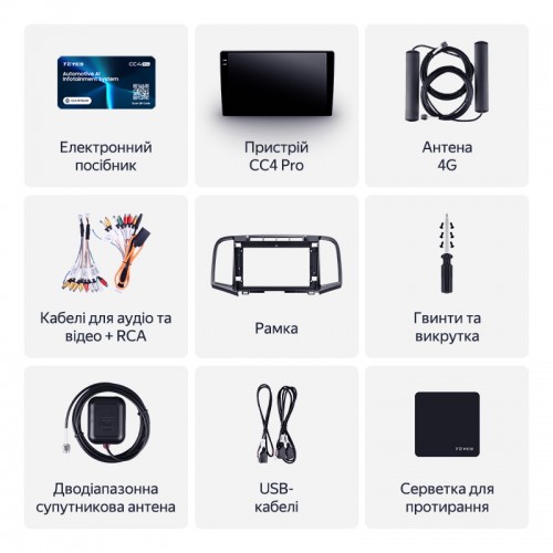 Штатная магнитола Teyes CC4 Pro 2k 12+256 Gb Toyota Venza 2008-2016 9"