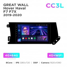 Штатна магнітола Teyes CC3L 4+64 Gb Great Wall Hover Haval F7 F7X 2019-2020 9"