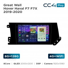 Штатна магнітола Teyes CC4 Pro 2k 8+128 Gb Great Wall Hover Haval F7 F7X 2019-2020 9"