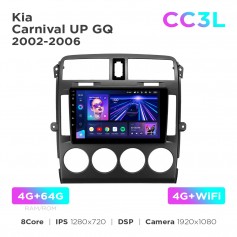 Штатная магнитола Teyes CC3L 4+64 Gb Kia Carnival UP GQ 2002-2006 9"