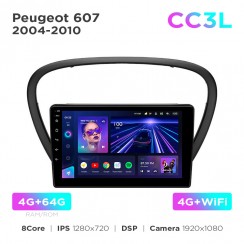 Штатная магнитола Teyes CC3L 4+64 Gb Peugeot 607 2004-2010 9"