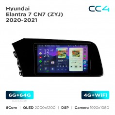 Штатна магнітола Teyes CC4 2k 6+64 Gb Hyundai Elantra 7 CN7 (ZYJ) 2020-2021 9"
