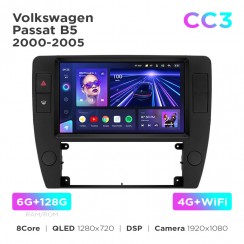 Штатная магнитола Teyes CC3 6+128 Gb Volkswagen Passat B5 2000-2005 9"