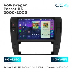 Штатна магнітола Teyes CC4 2k 8+128 Gb Volkswagen Passat B5 2000-2005 9"