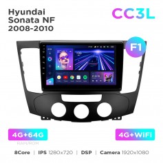 Штатная магнитола Teyes CC3L 4+64 Gb Hyundai Sonata NF 2008-2010 (F1) 9"