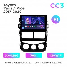 Штатна магнітола Teyes CC3 6+128 Gb 360° Toyota Yaris / Vios 2017-2020 (F1) 9