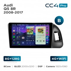 Штатна магнітола Teyes CC4 Pro 2k 8+128 Gb Audi Q5 8R 2008-2017 (B) 9"