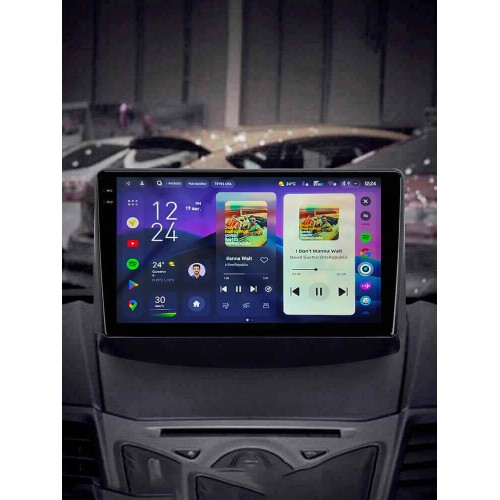 Штатная магнитола Teyes CC4 Pro 2k 12+256 Gb Ford Fiesta Mk6 2009-2018 (F1) (B) 9"
