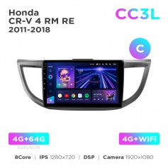 Штатна магнітола Teyes CC3L 4+64 Gb Honda CR-V 4 RM RE 2011-2018 (C) 9"