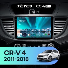 Штатная магнитола Teyes CC4 Pro 2k 12+256 Gb Honda CR-V 4 RM RE 2011-2018 (A) 9"