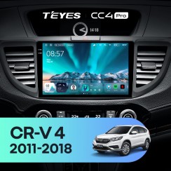 Штатная магнитола Teyes CC4 Pro 2k 8+128 Gb Honda CR-V 4 RM RE 2011-2018 (C) 9"