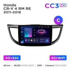 Штатна магнітола Teyes CC3 2k 4+32 Gb Honda CR-V 4 RM RE 2011-2018 (C) 10