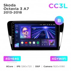 Штатная магнитола Teyes CC3L 4+64 Gb Skoda Octavia 3 A7 2013-2018 (B) 10"