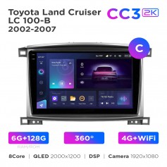 Штатна магнітола Teyes CC3 2k 6+128 Gb 360° Toyota Land Cruiser LC 100-B 2002-2007 (C) 10