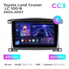 Штатная магнитола Teyes CC3 4+32 Gb Toyota Land Cruiser LC 100-B 2002-2007 (C) 10"