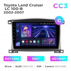 Штатная магнитола Teyes CC3 6+128 Gb 360° Toyota Land Cruiser LC 100-B 2002-2007 (C) 10