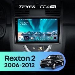 Штатная магнитола Teyes CC4 Pro 2k 12+256 Gb SsangYong Rexton Y250 2 2006-2012 10"