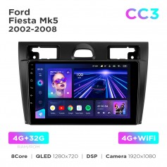 Штатна магнітола Teyes CC3 4+32 Gb Ford Fiesta Mk5 2002-2008 9"