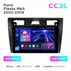 Штатная магнитола Teyes CC3L 4+64 Gb Ford Fiesta Mk5 2002-2008 9"