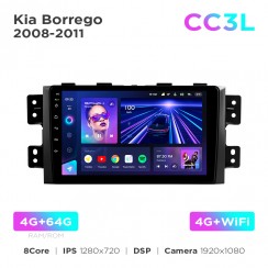 Штатная магнитола Teyes CC3L 4+64 Gb Kia Mohave 2008-2016 / Borrego 2008-2011 9"
