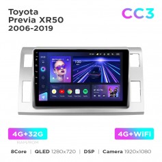 Штатная магнитола Teyes CC3 4+32 Gb Toyota Previa XR50 2006-2019 9"