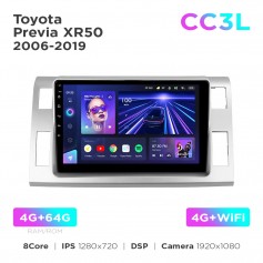 Штатная магнитола Teyes CC3L 4+64 Gb Toyota Previa XR50 2006-2019 9"