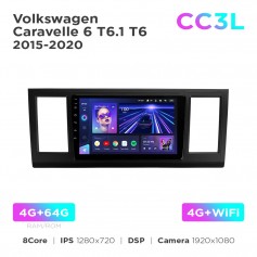 Штатная магнитола Teyes CC3L 4+64 Gb Volkswagen Caravelle 6 T6.1 T6 2015-2020 9"