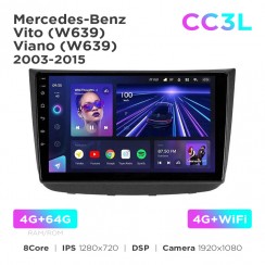 Штатна магнітола Teyes CC3L 4+64 Gb Mercedes-Benz Vito 2 / Viano 2 (W639) 2003-2015 10"