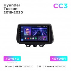 Штатная магнитола Teyes CC3 4+64 Gb Hyundai Tucson (0 Din) 2018-2020 10"