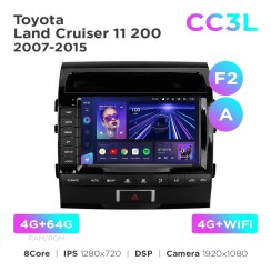 Штатная магнитола Teyes CC3L 4+64 Gb Toyota Land Cruiser 200 11 2007-2015 (F2) (A) 9"