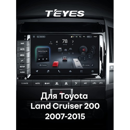 Штатная магнитола Teyes CC4 Pro 2k 12+256 Gb Toyota Land Cruiser 200 11 2007-2015 (F2) (A) 9"